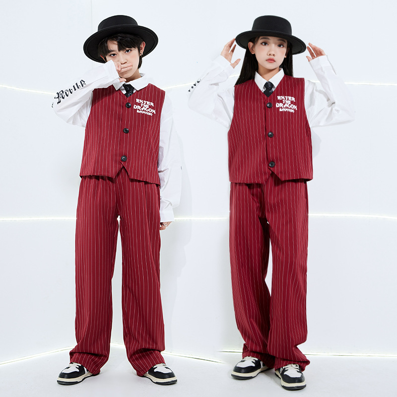 Street Fashion Boy - Mode Meisjes Gestreepte Street Dancewear Set