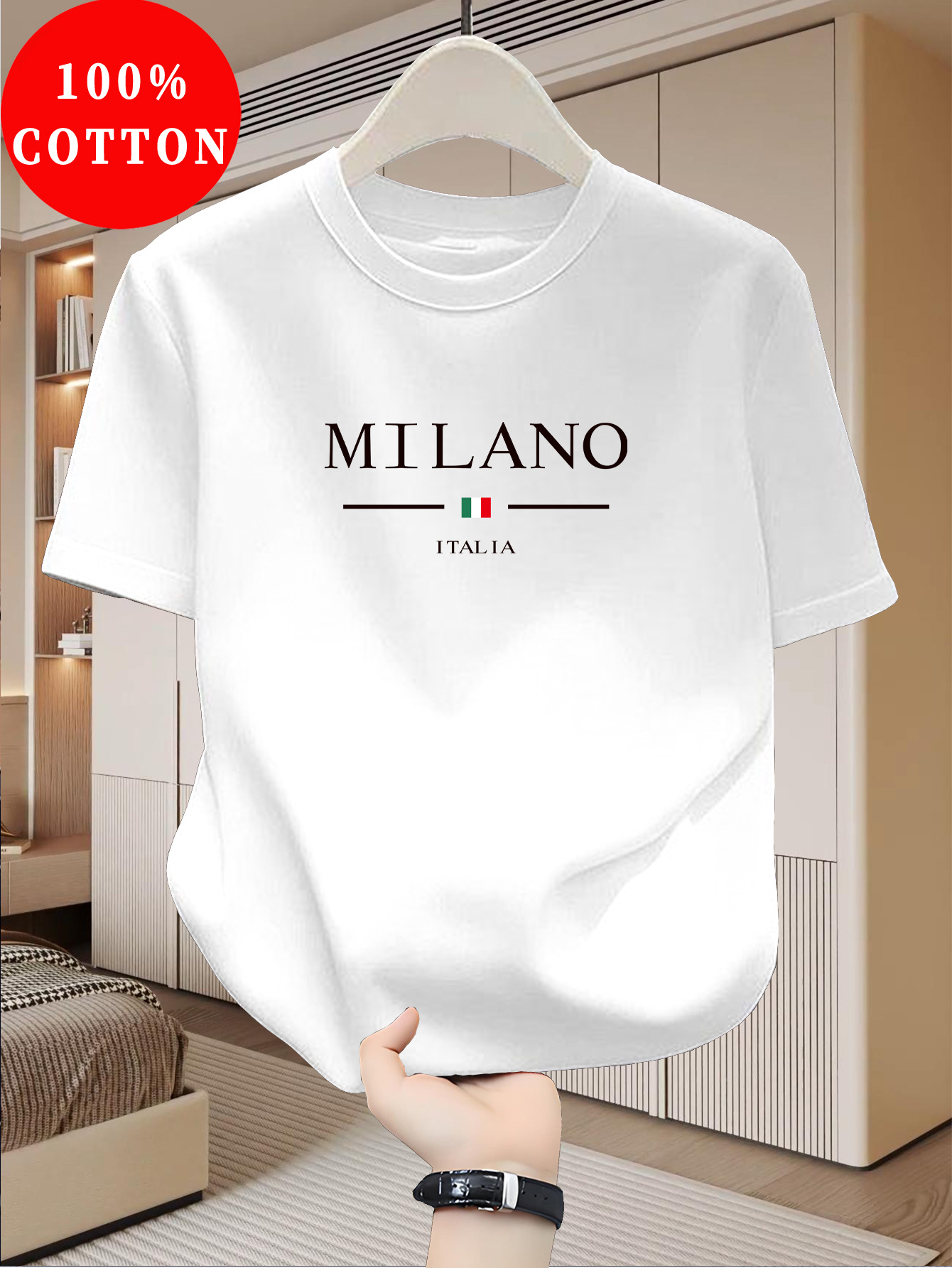 Street Fashion In Milan - Milan-patroon bedrukte zomerse straattops met korte