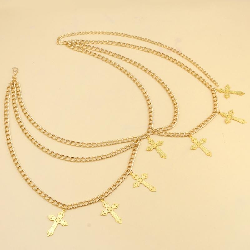 Street Fashion Reference - 652F Hiphop-heupriem Moderne meerlaagse ketting voor