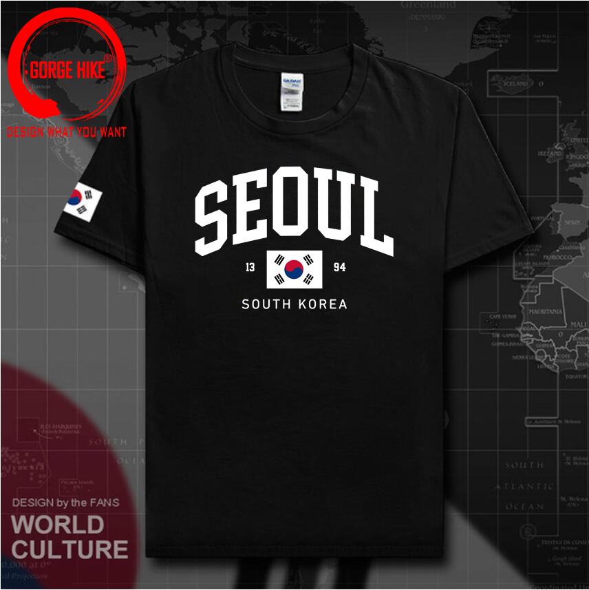 Street Fashion Of Seoul - Seoul Zuid-Koreaanse vlag Unisex Tees Vintage