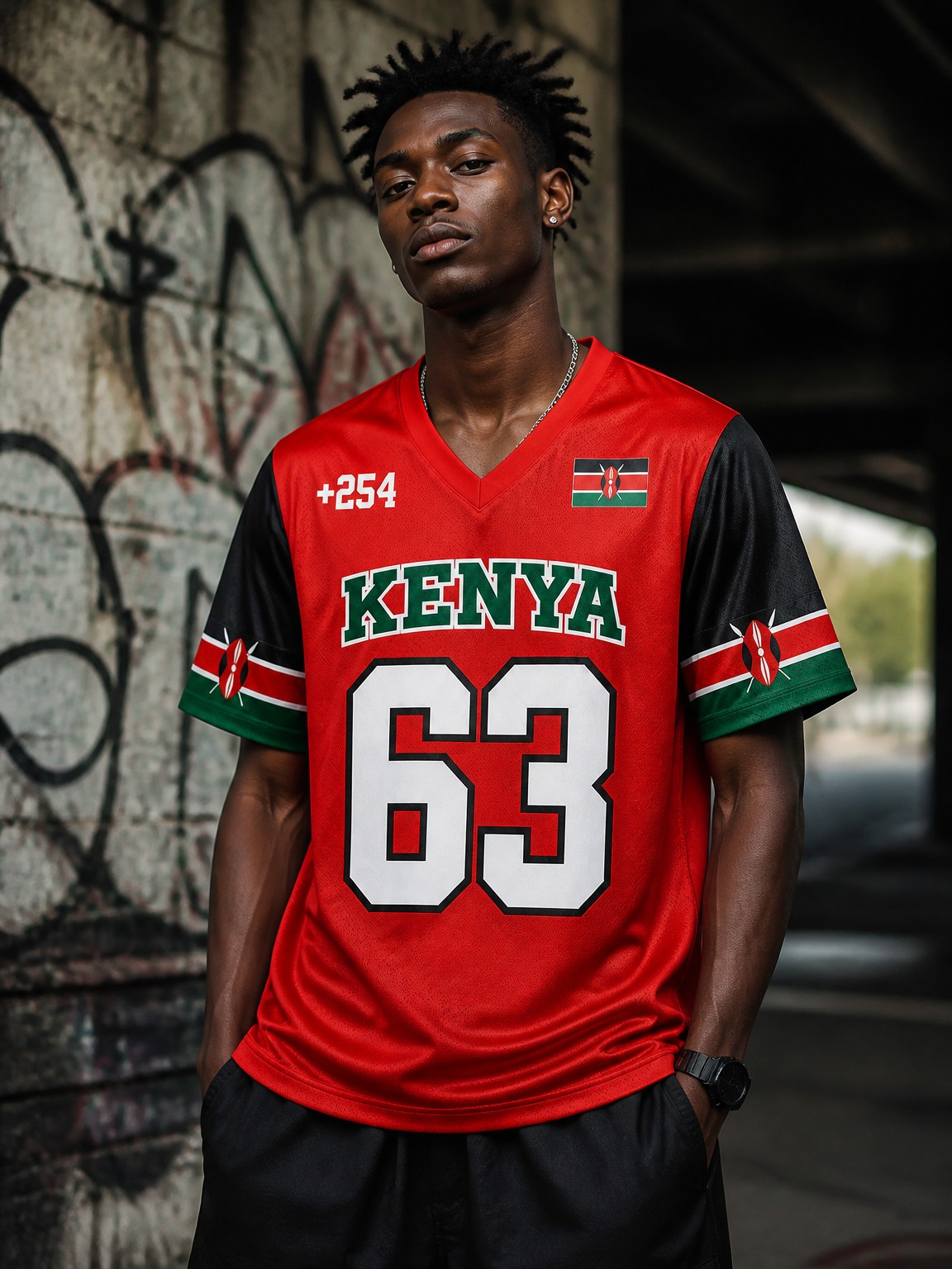 Street Fashion Kenya - Heren T-shirt met korte mouwen, hiphop-streetstyle,