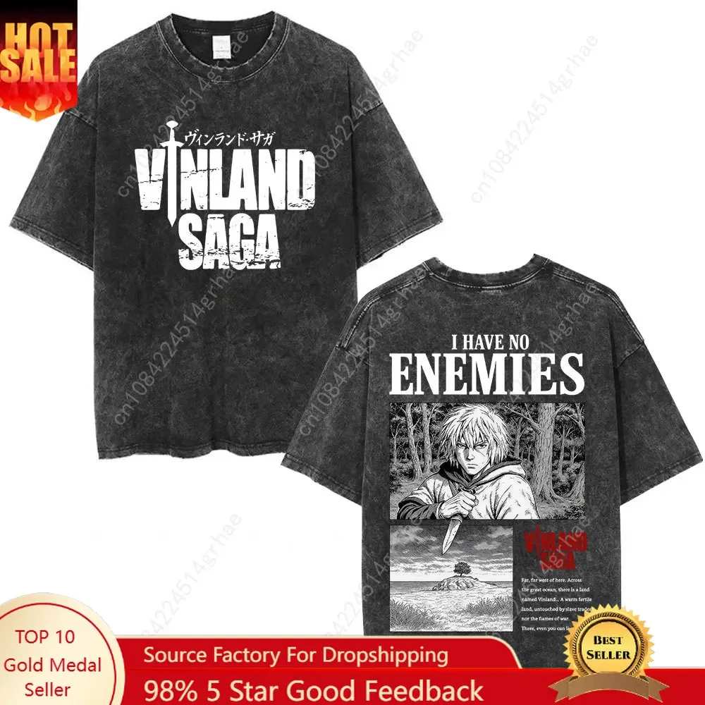 Vintage Gewassen Anime Vinland - Street Fashion Anime recensie en prijs