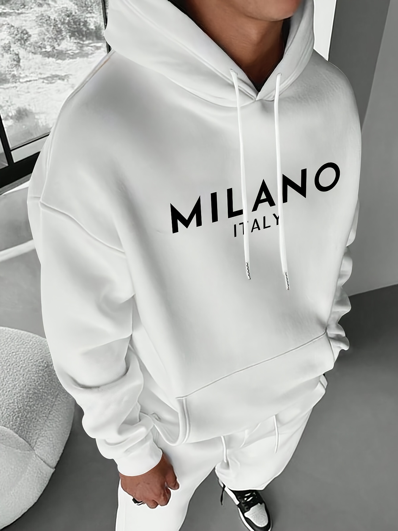 Milan Letter Heren Dames Hoodi - Street Fashion In Milan recensie en prijs